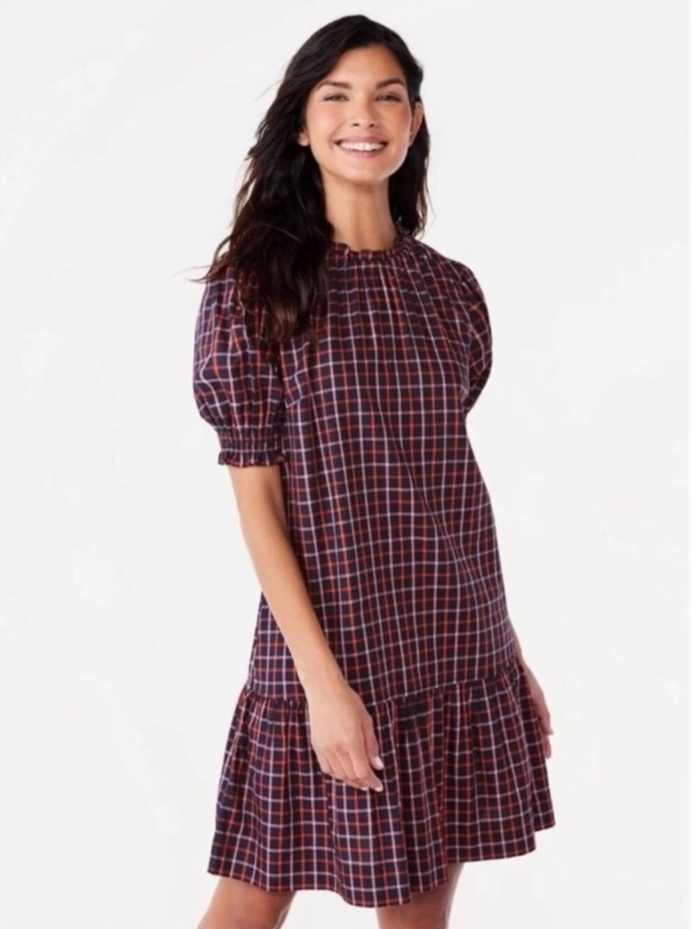 Free Assembly Women's Plaid Dress Size L